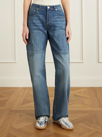 Wales Bonner Chance frayed straight-leg jeans