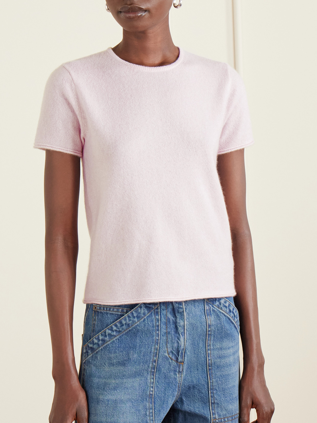 Co Cashmere And Silk-blend T-shirt In Pink