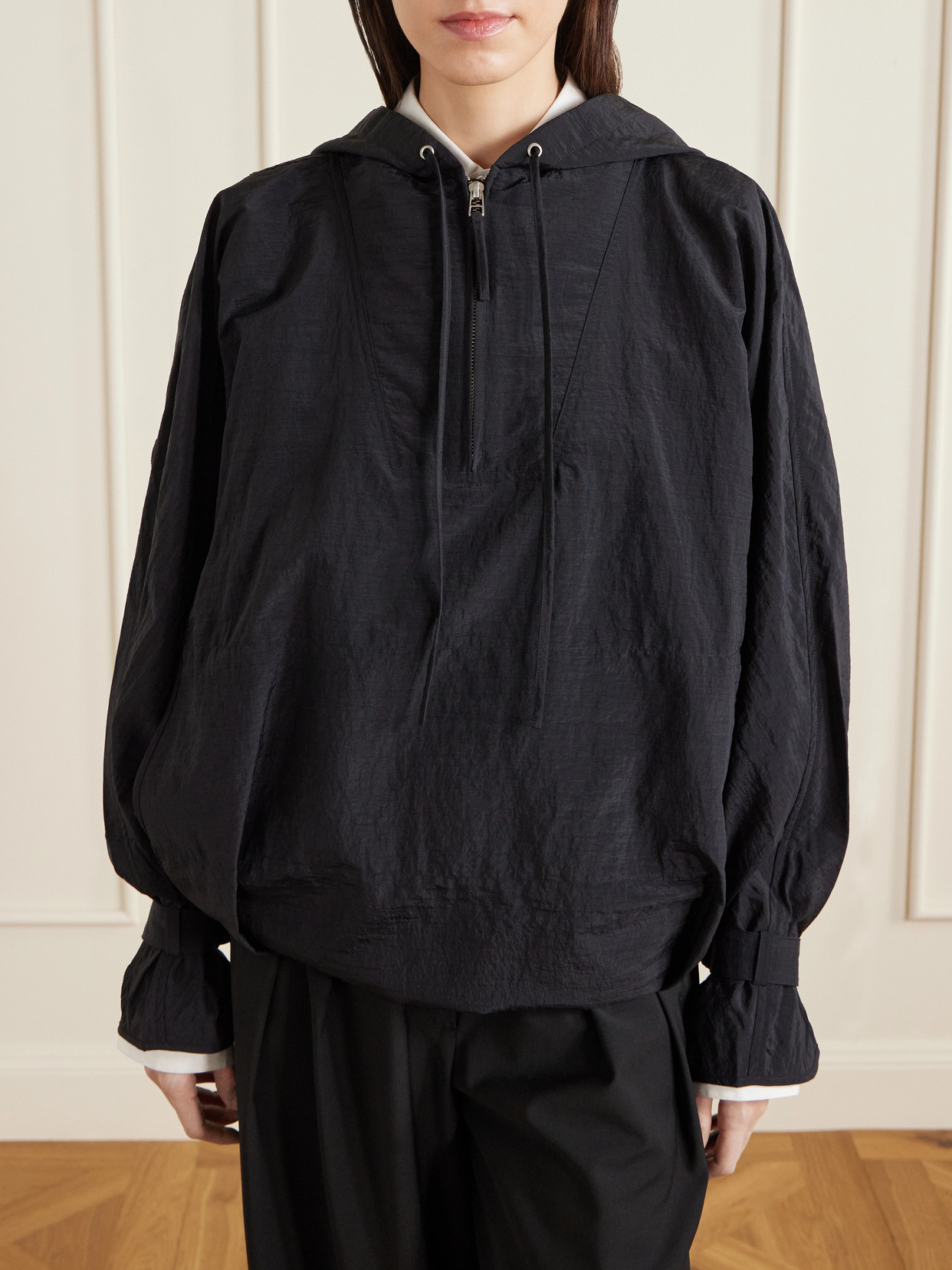 Recycled-Shell Half-Zip Jacket