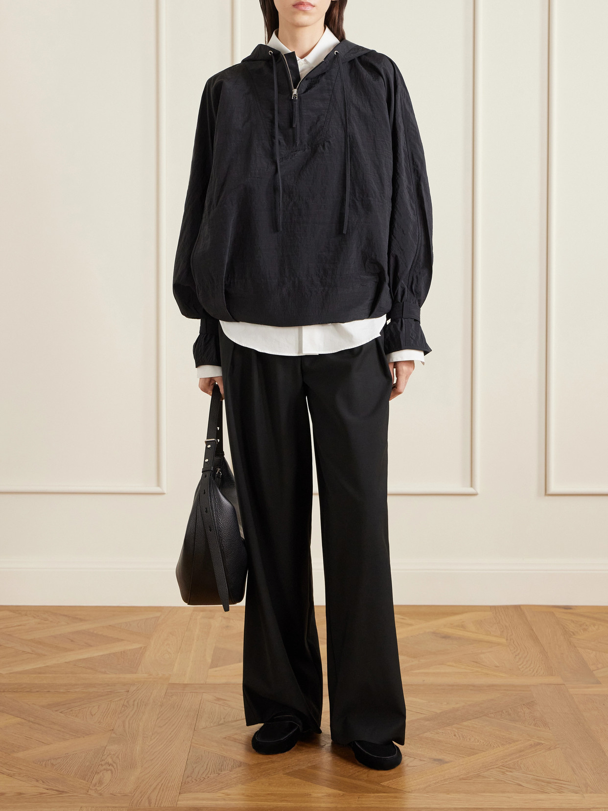 Recycled-Shell Half-Zip Jacket