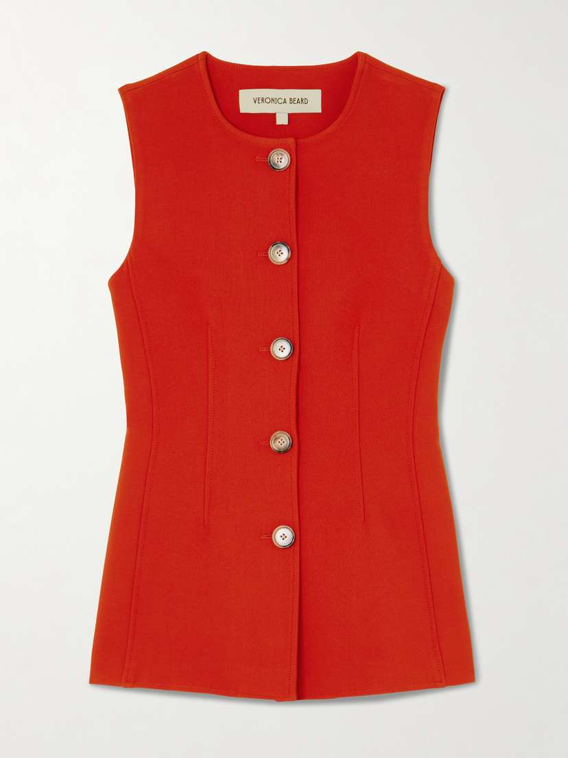 Veronica Beard Jessup Crepe Vest