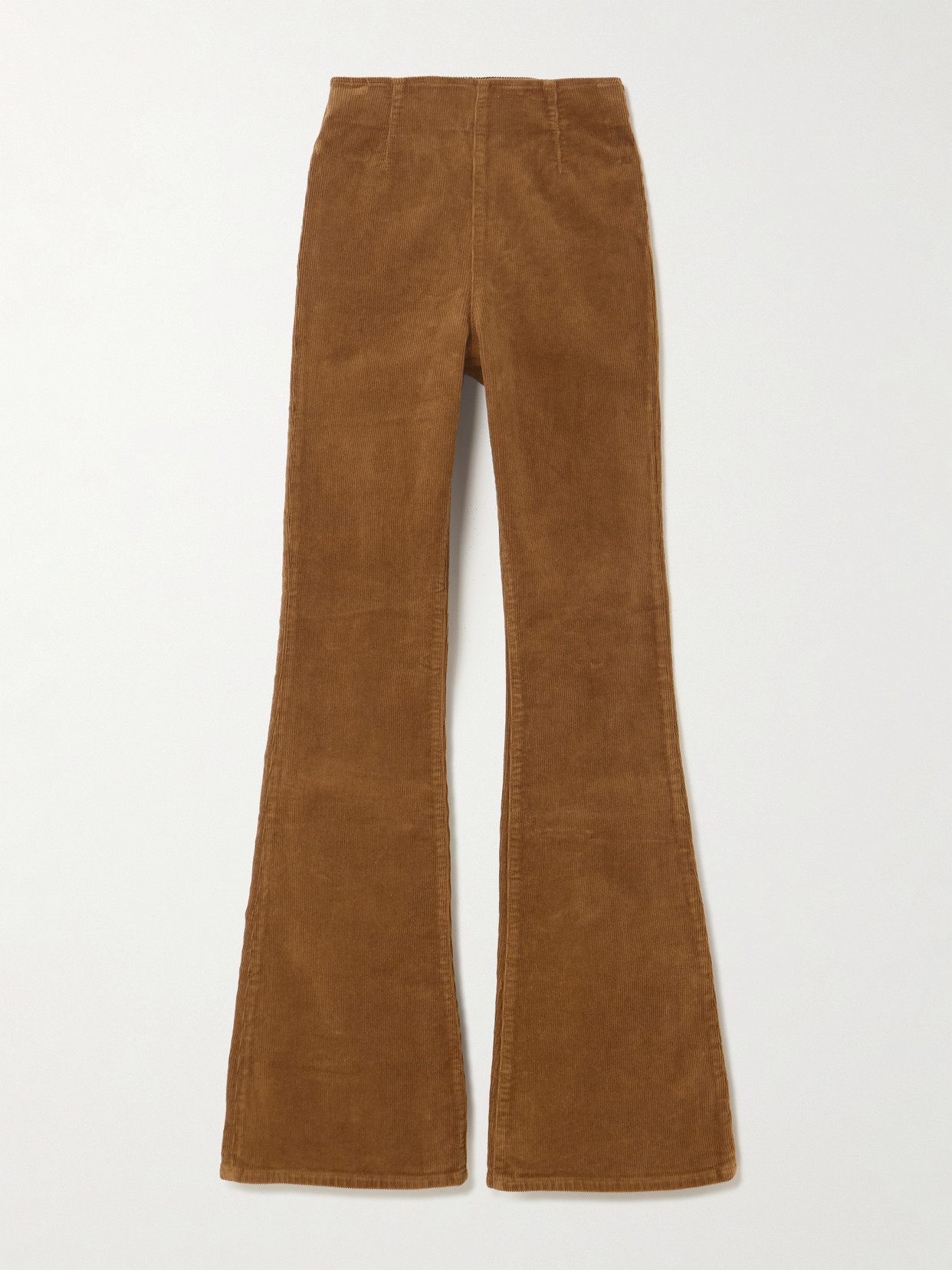 Veronica Beard Beverly Stretch-cotton Corduroy Flared Pants In Brown