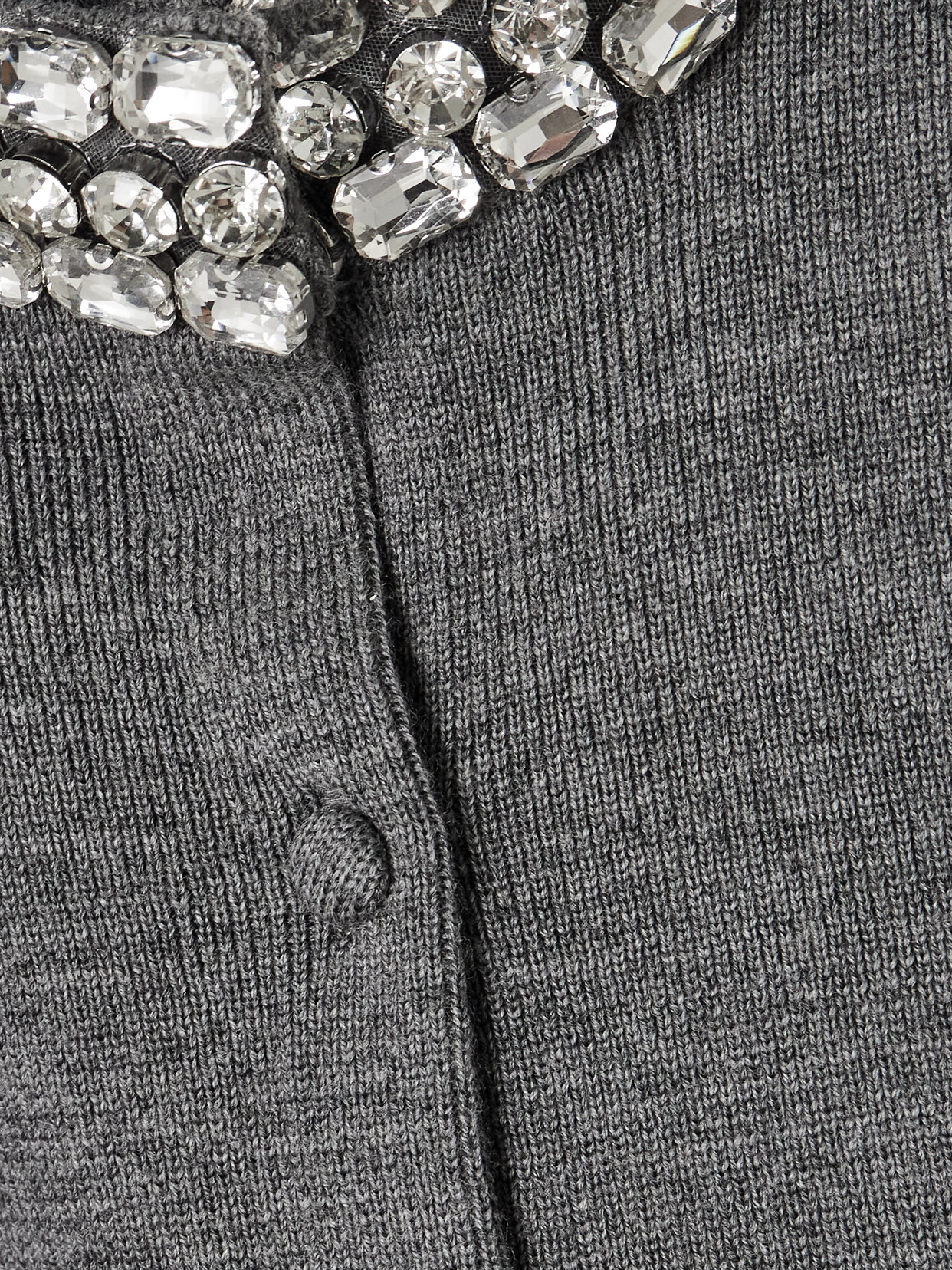 Veronica Beard Daro Crystal-embellished Wool Cardigan In Gray