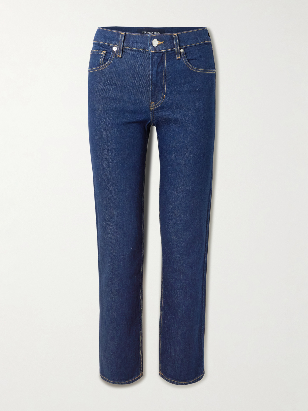 Veronica Beard Leah Mid-rise Straight-leg Jeans In Blue