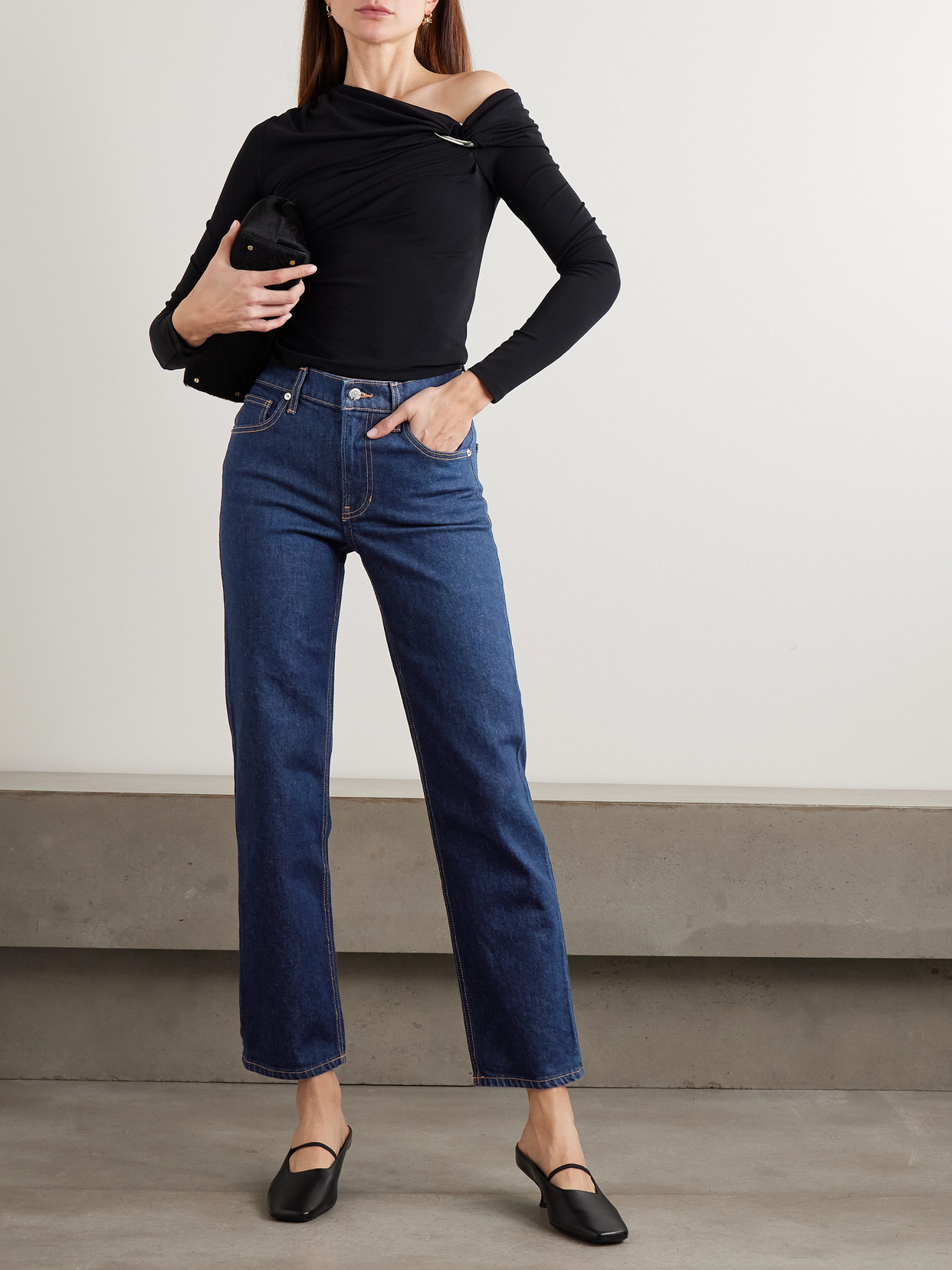 Veronica Beard Leah Mid-rise Straight-leg Jeans In Blue