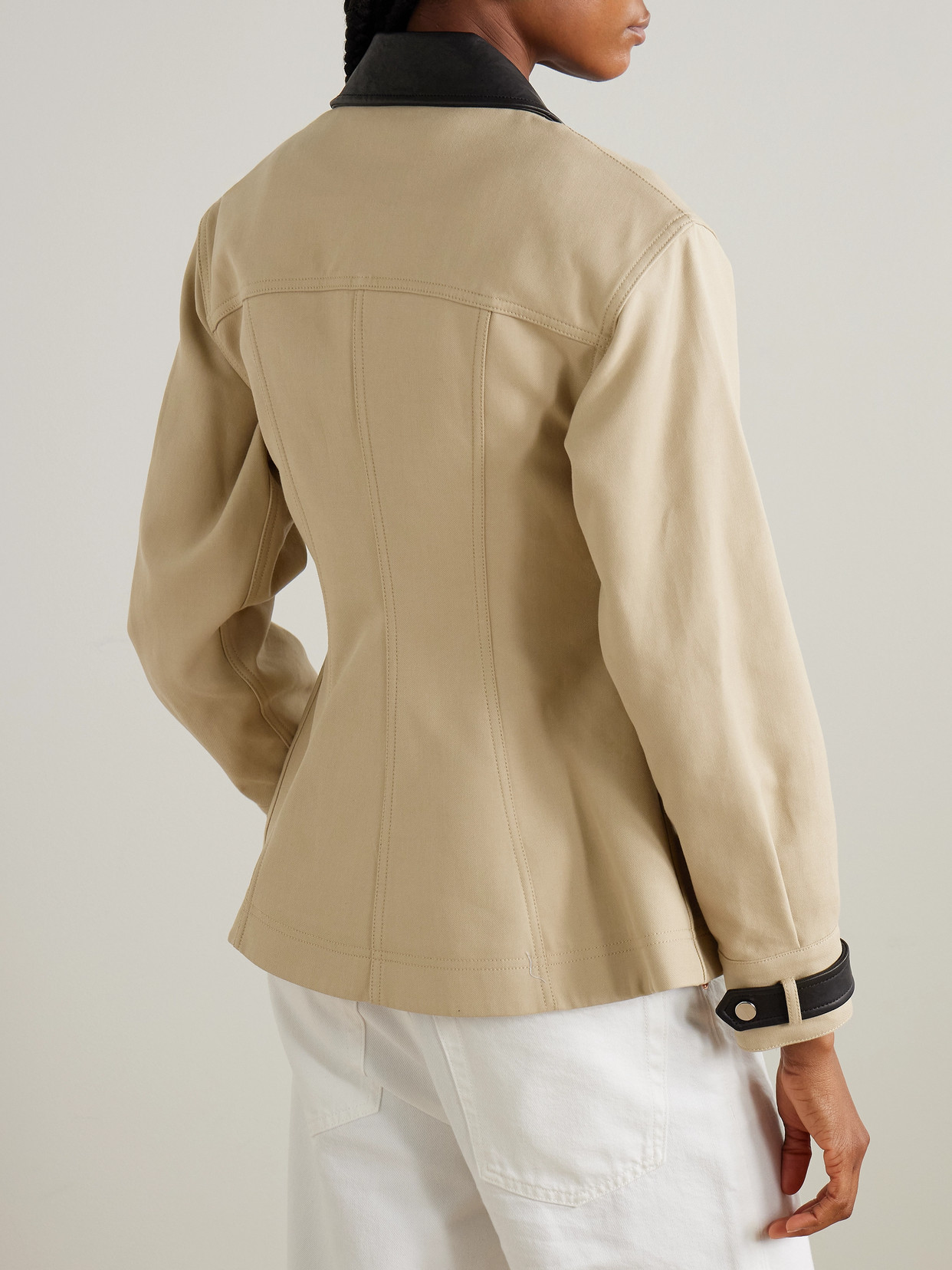 Veronica Beard Talla Water Repellent Cotton Jacket In Sand