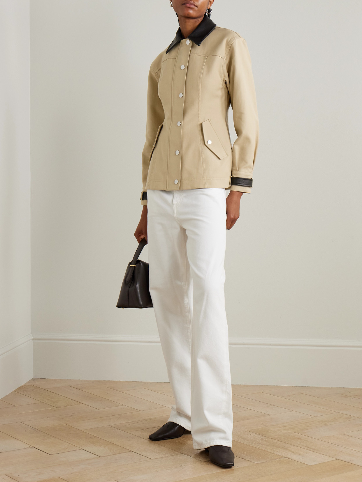 Veronica Beard Talla Water Repellent Cotton Jacket In Sand