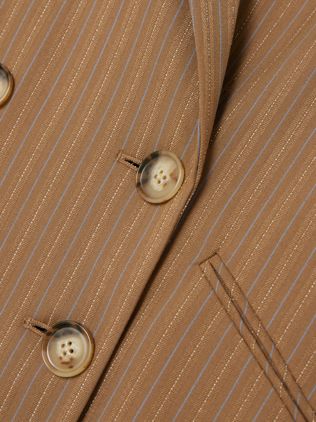 Veronica Beard Womens Malt Multi Rupert Dickey Striped Stretch-woven Blazer In Brown