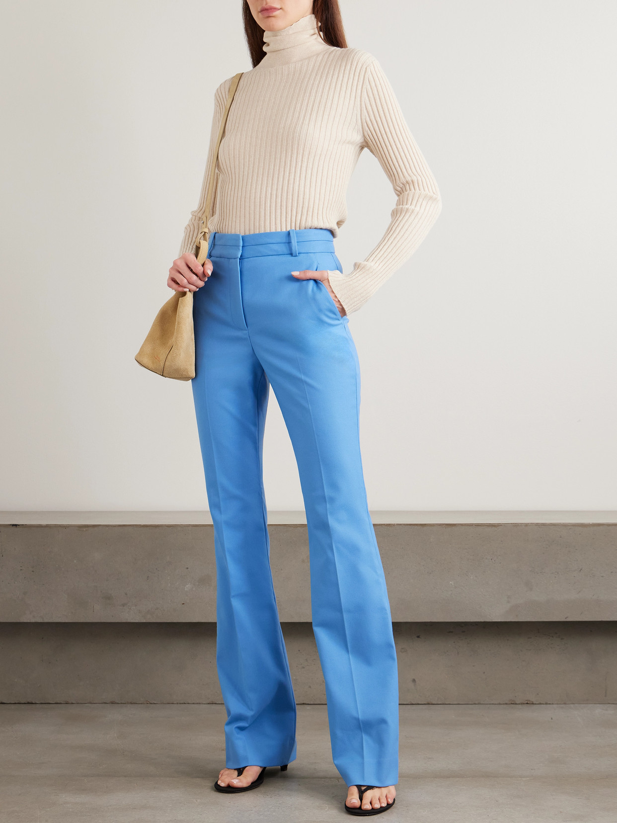 Veronica Beard High-waist Palazzo Pants In Blue