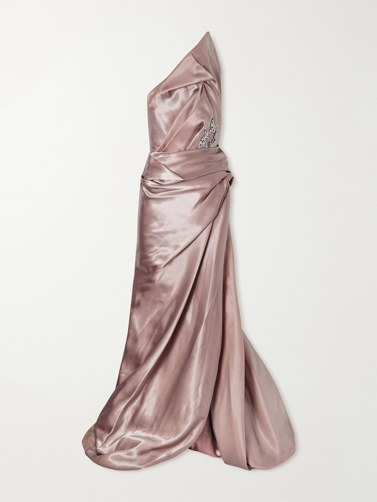 Maticevski Contentment Embroidered Taffeta Gown In Pink