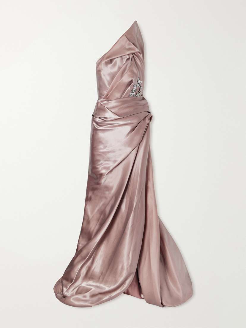 Maticevski Contentment Embroidered Taffeta Gown