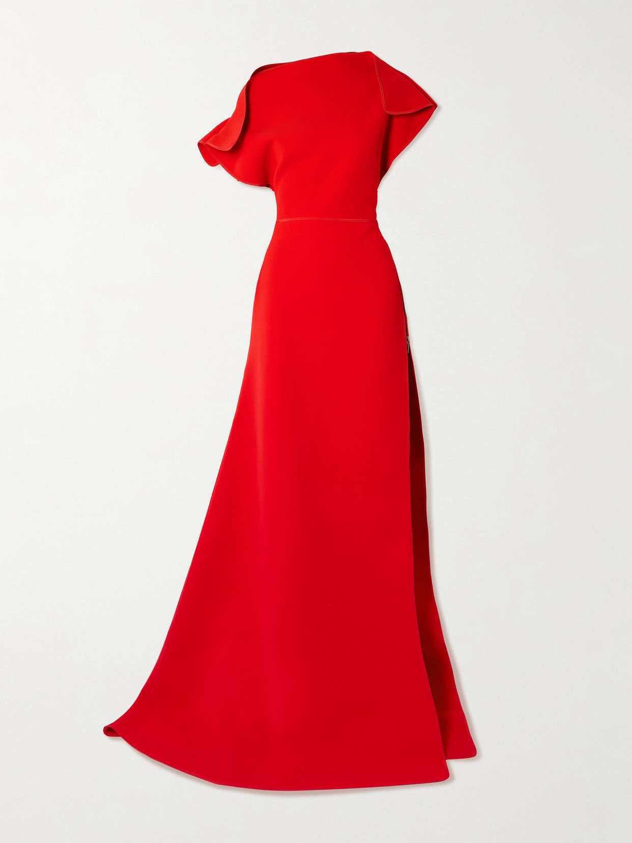 Maticevski Absolve Draped Crepe Gown In Red
