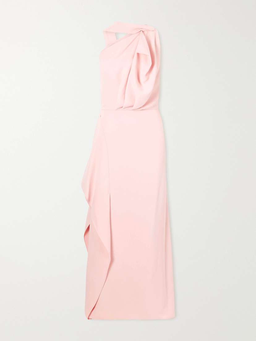 Maticevski Priority Asymmetric Draped Crepe Gown