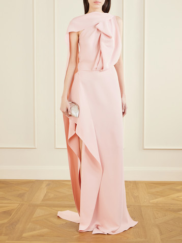 Maticevski Priority asymmetric draped crepe gown