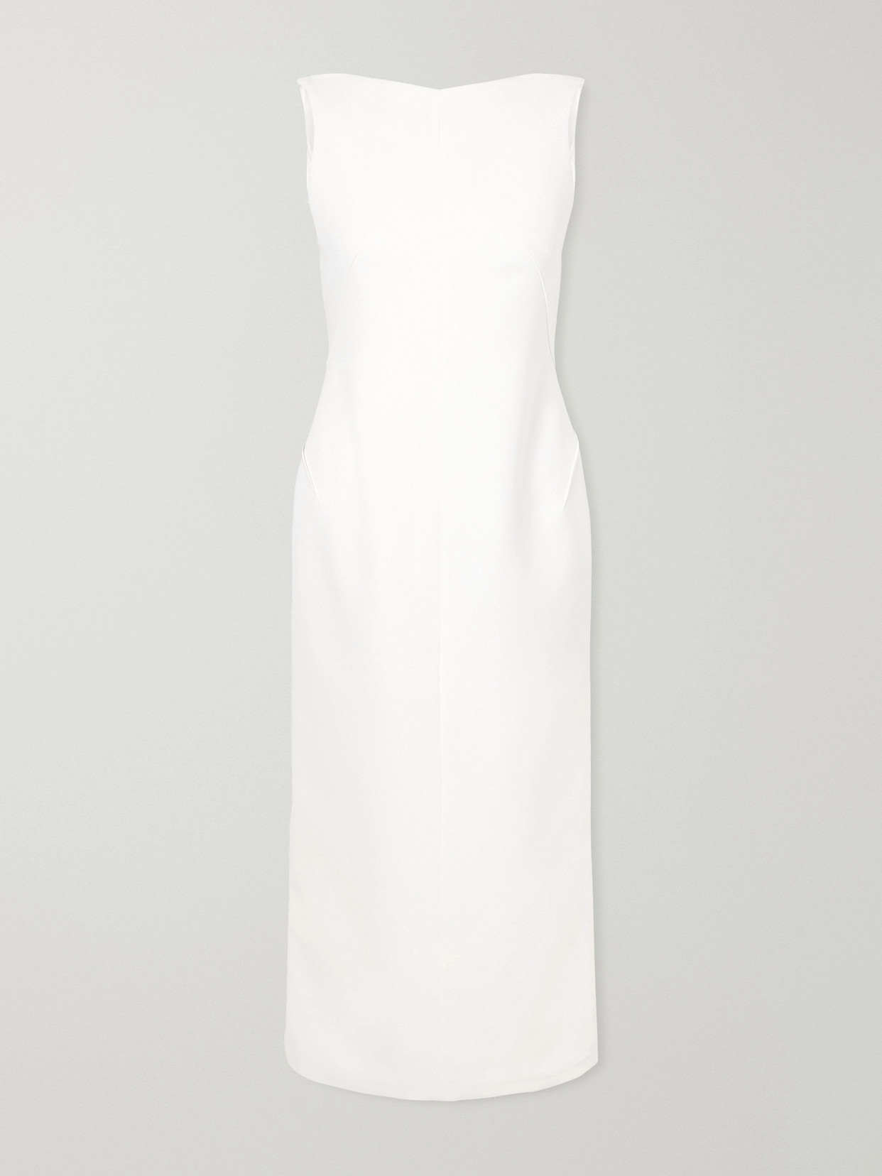 Maticevski Fervor Woven Midi Dress In White
