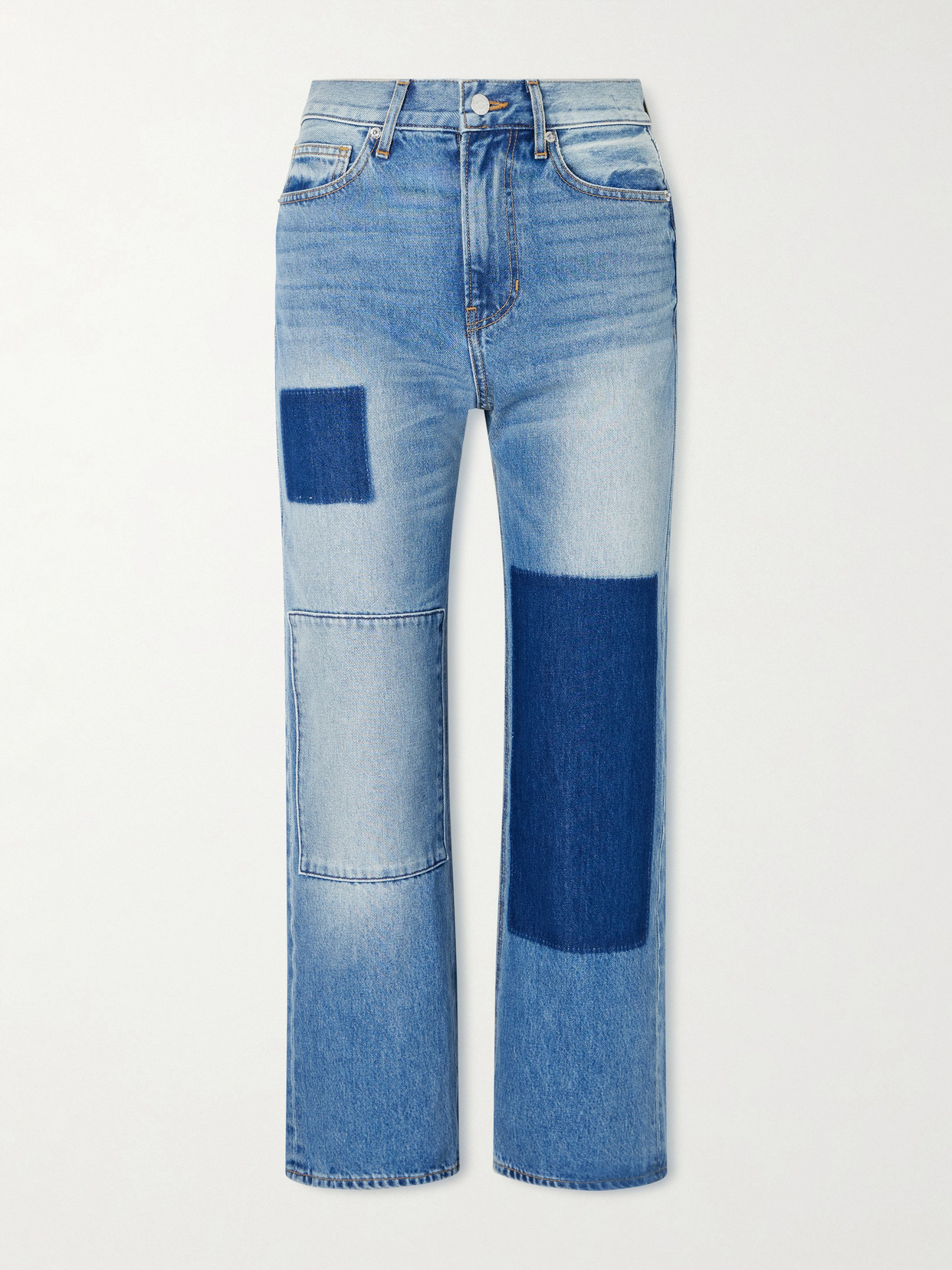 Veronica Beard Dylan High Rise Straight Ankle Jeans In Time Lapse In Blue