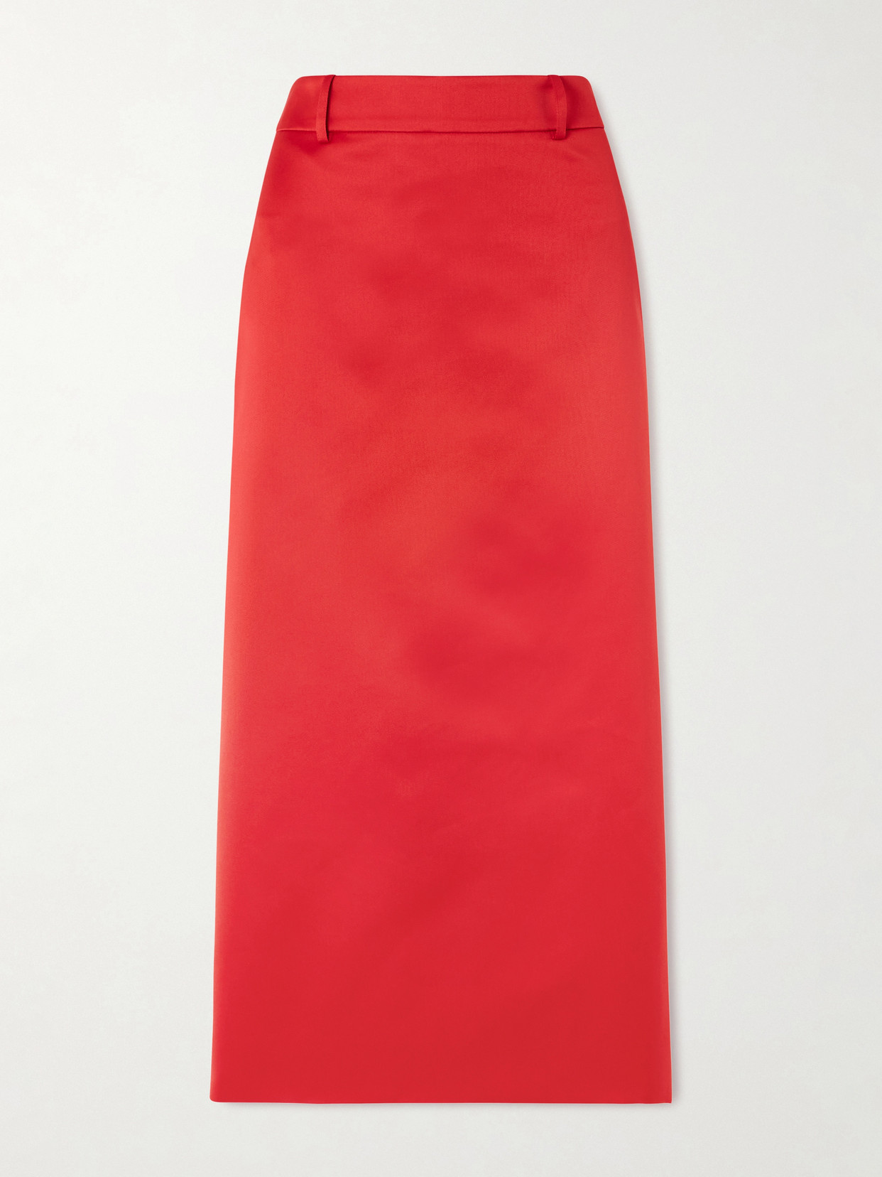 The Frankie Shop Alrose Satin Midi Skirt In Red