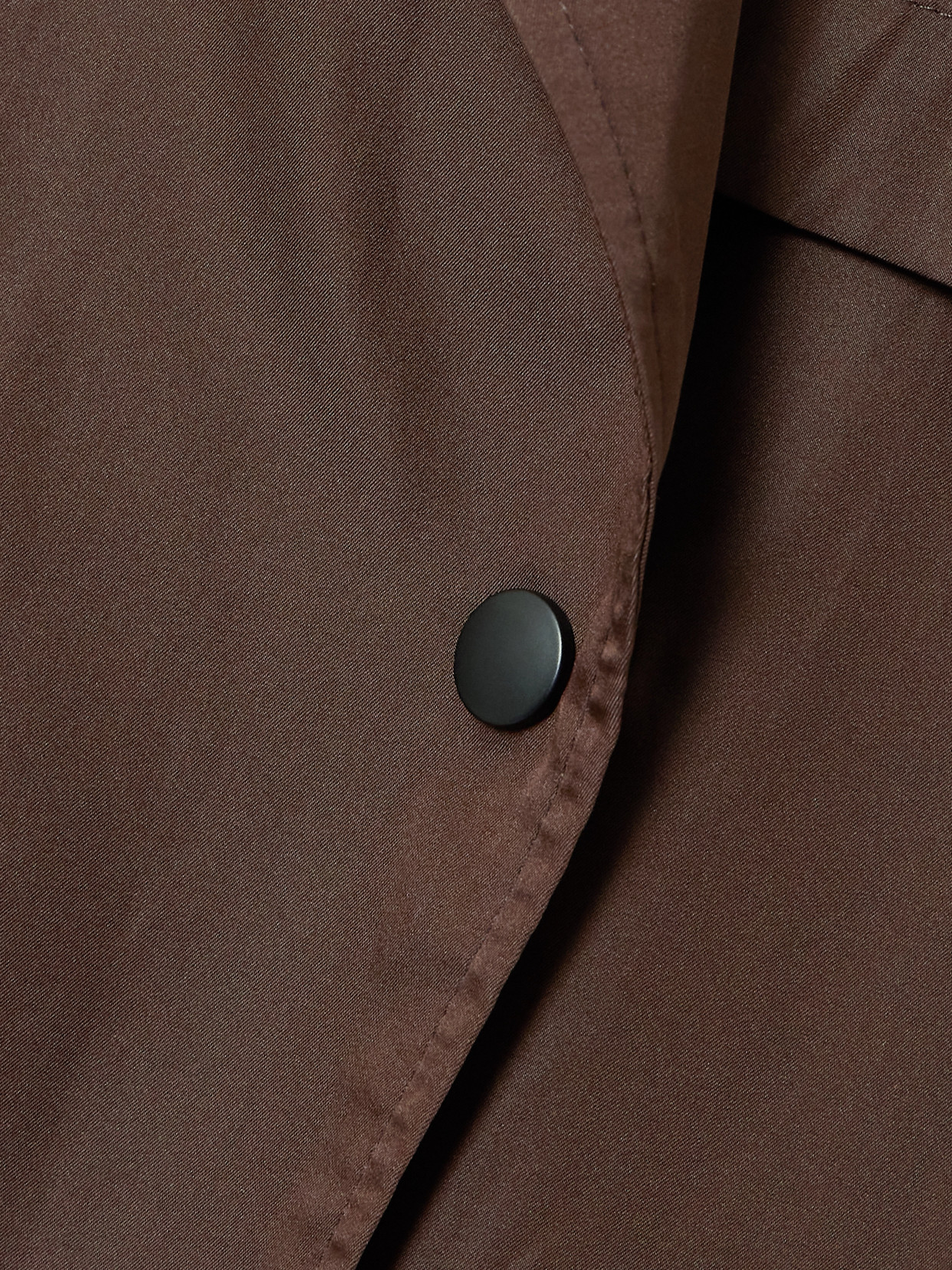 St Agni Double-breasted Recycled-taffeta Trench Coat In Brown