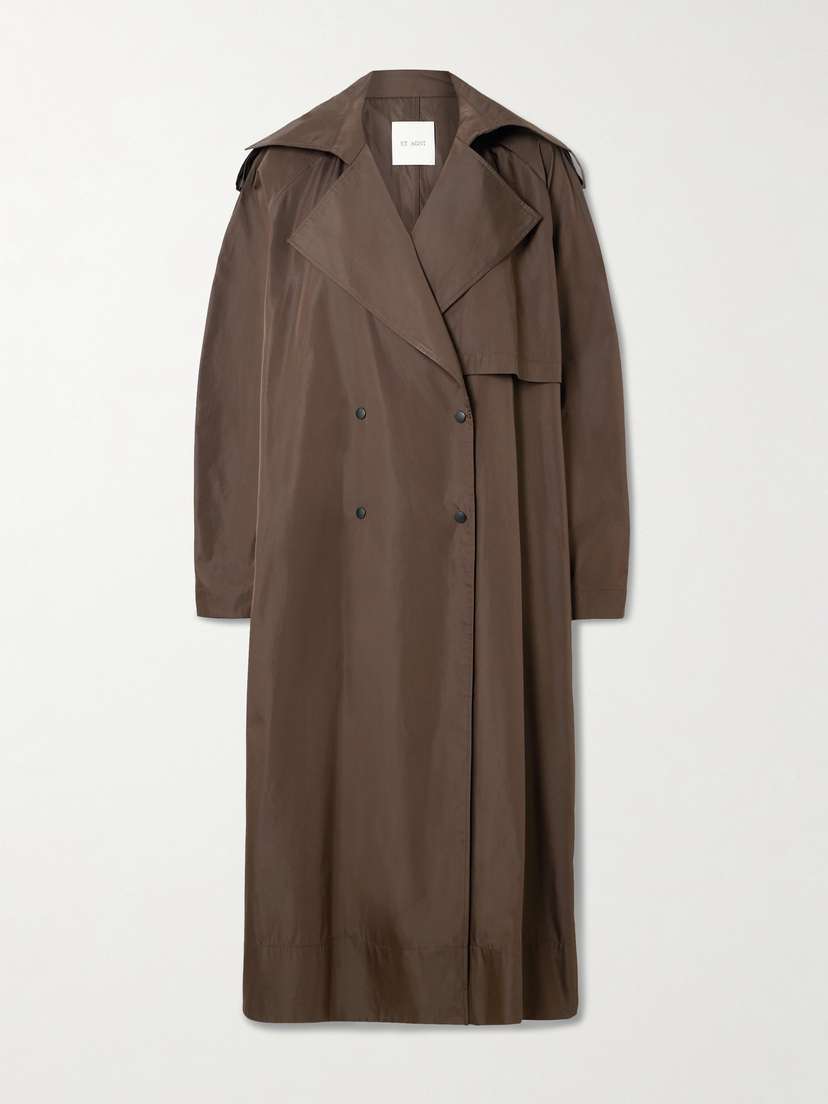 St. Agni Double-breasted Recycled-taffeta Trench Coat