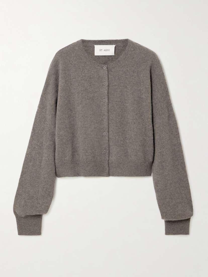 St. Agni Cropped Cashmere Cardigan