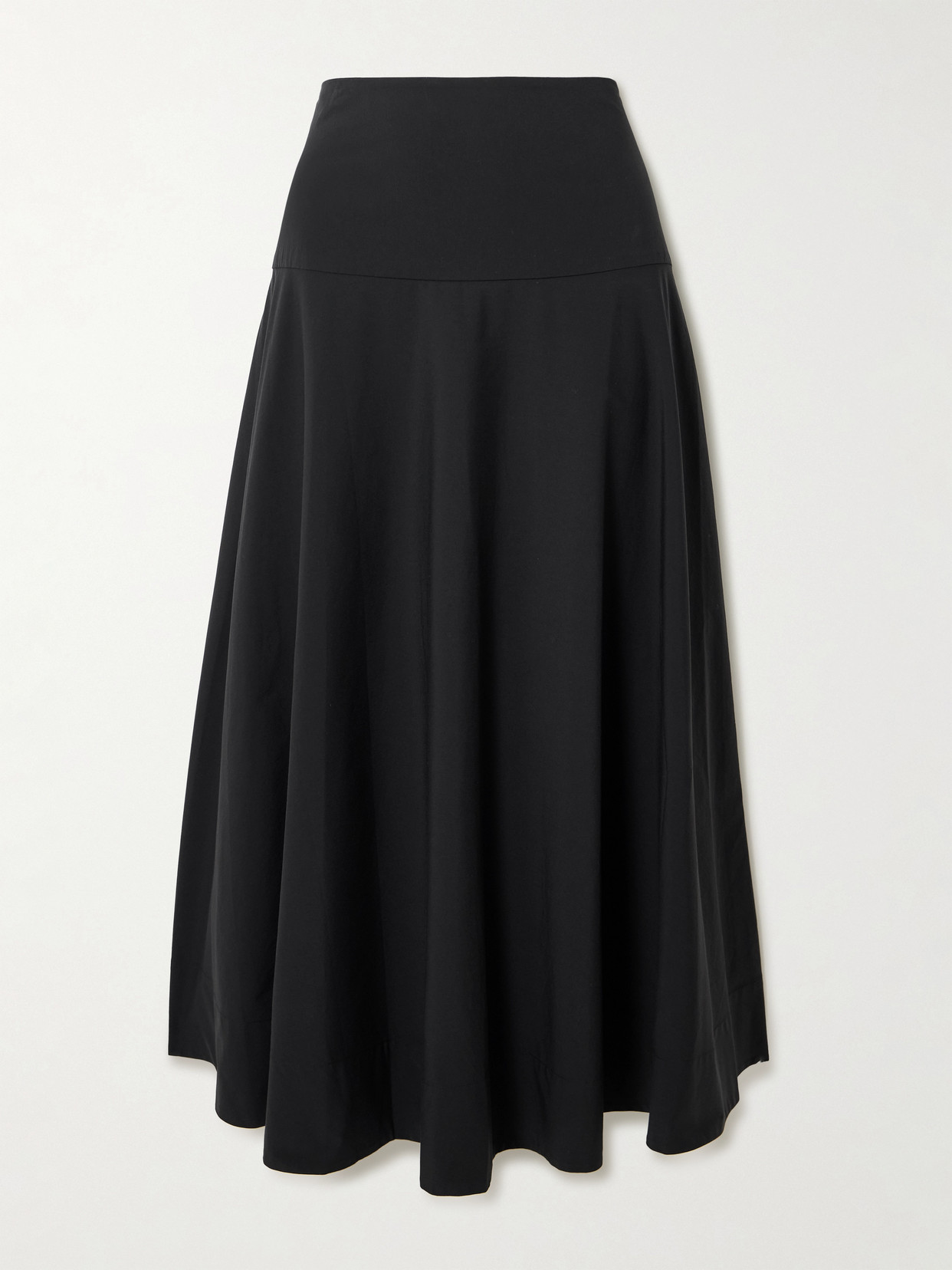 St Agni Paneled Cotton-blend Maxi Skirt In Black