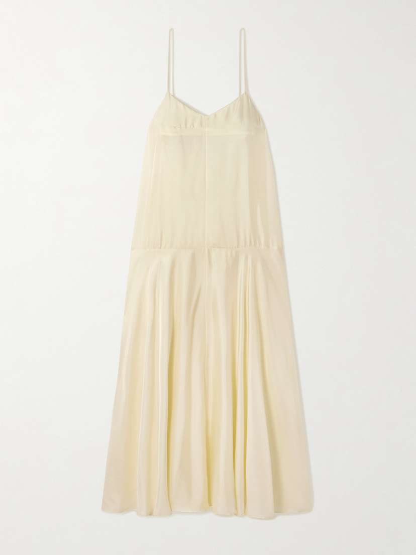 St. Agni Silk-twill Maxi Dress