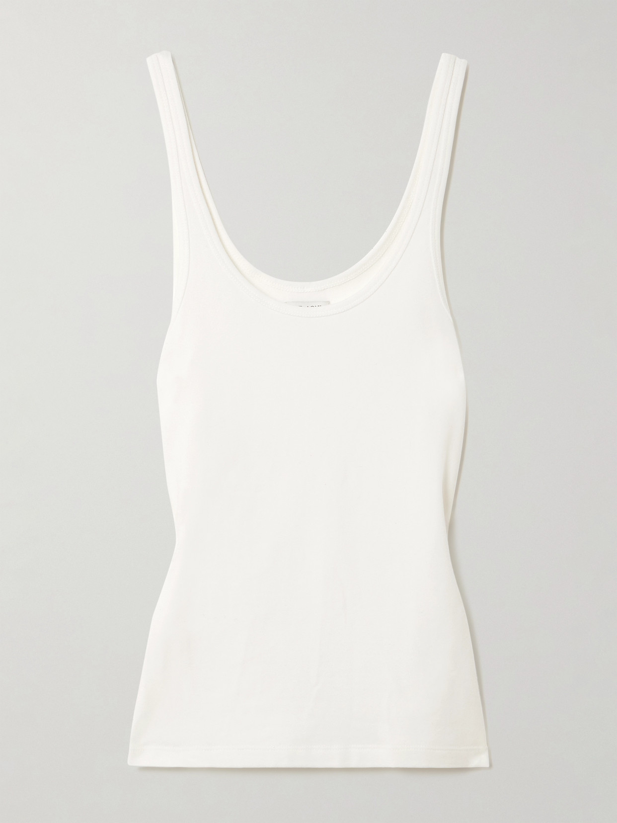 St Agni Stretch Organic Cotton-jersey Tank In White