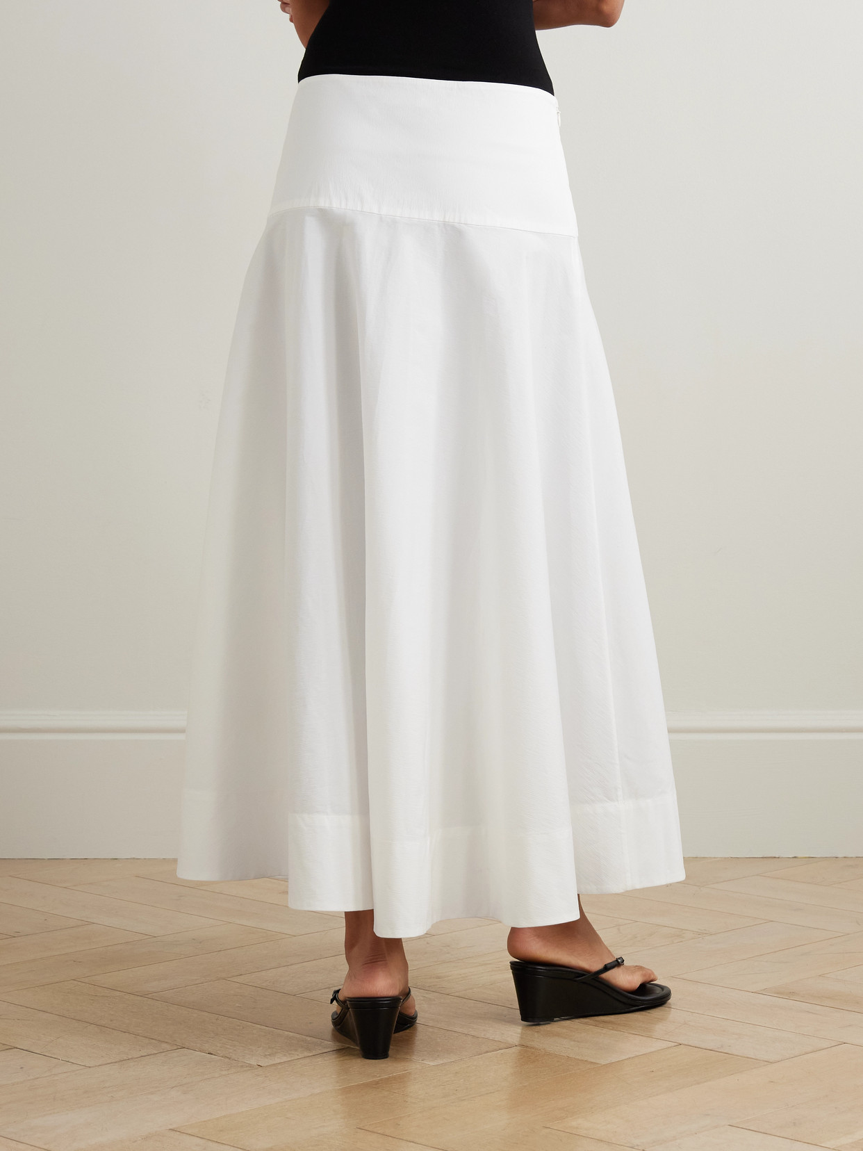 Paneled Cotton-Blend Maxi