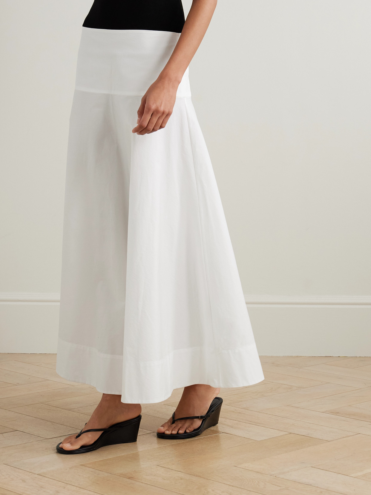 Paneled Cotton-Blend Maxi