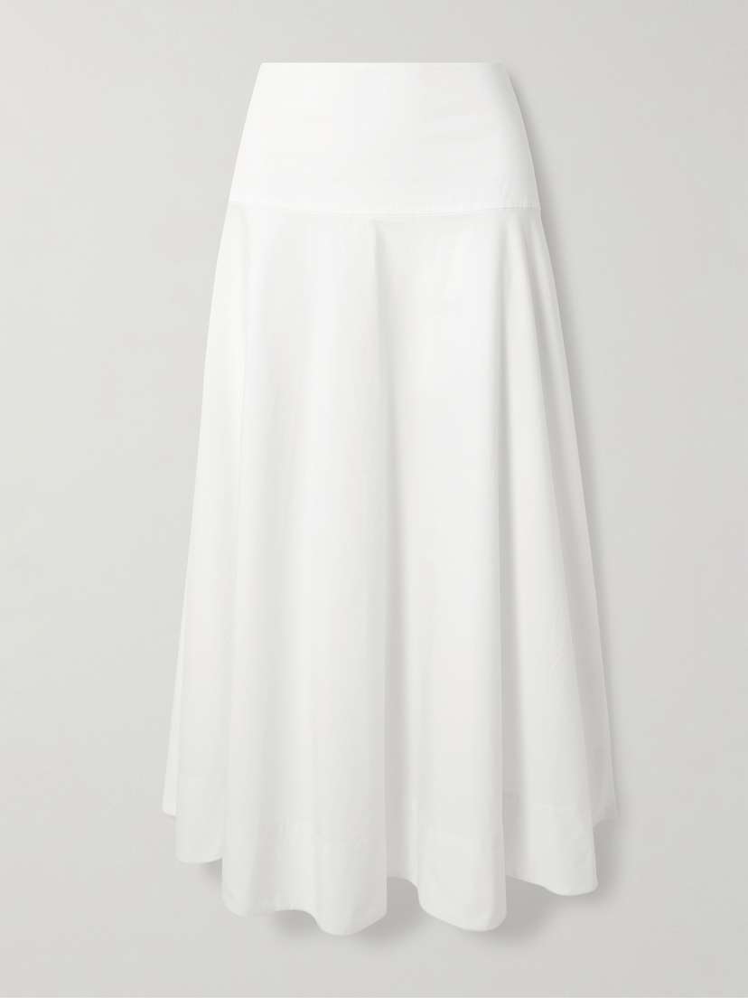 St. Agni Paneled Cotton-blend Maxi Skirt