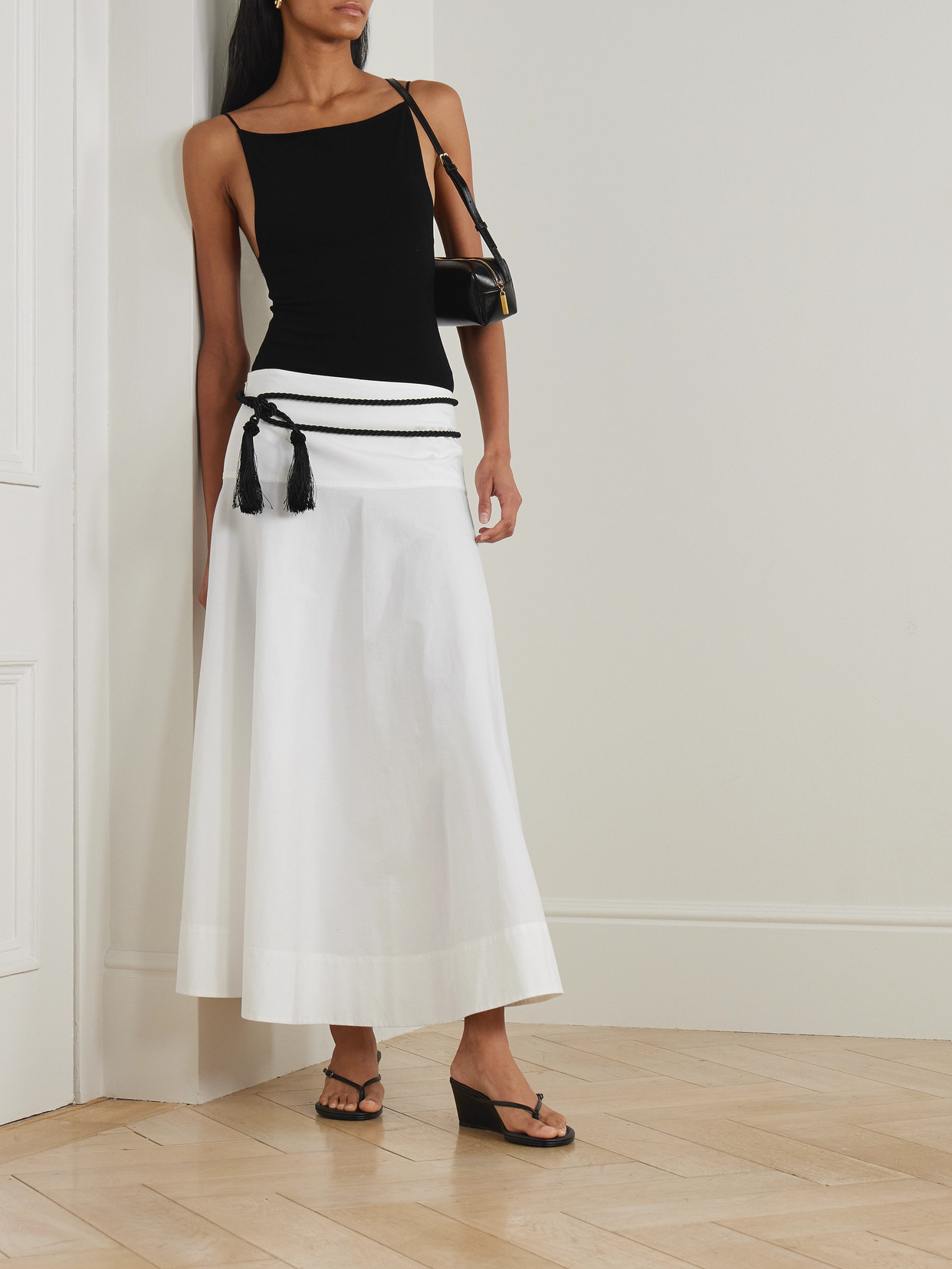 Paneled Cotton-Blend Maxi