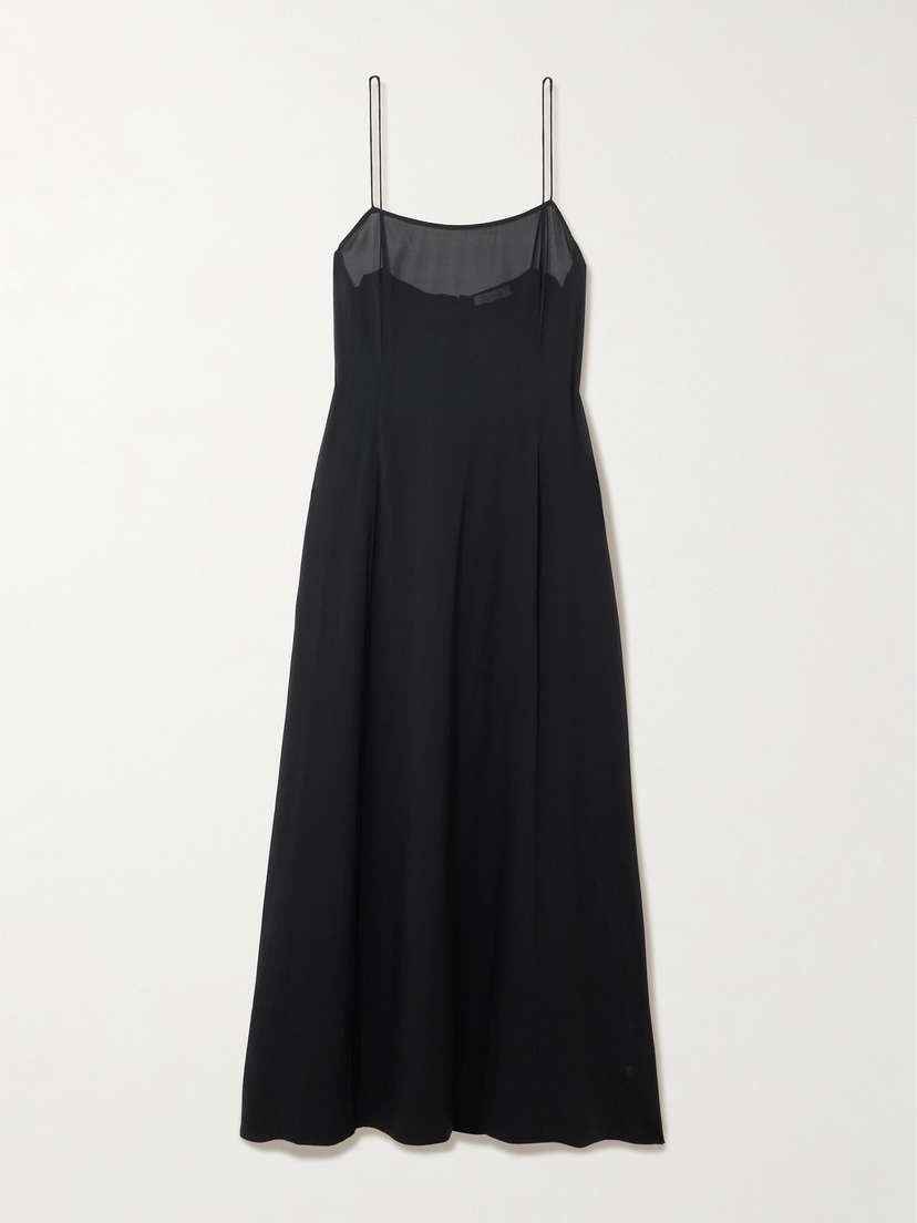 St. Agni Silk-blend Georgette Maxi Dress