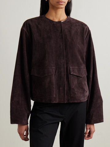 St. Agni Utility Cocoon suede jacket