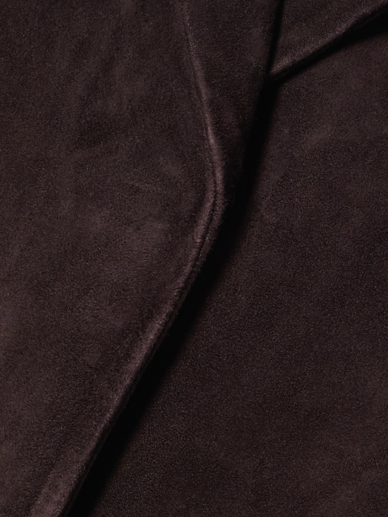 St Agni Suede Tailored Coat In Brown