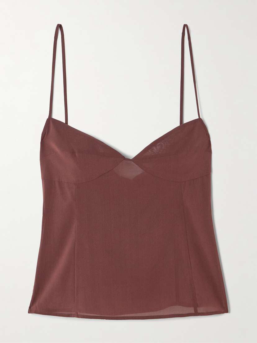 St. Agni Stretch-silk Organza Camisole