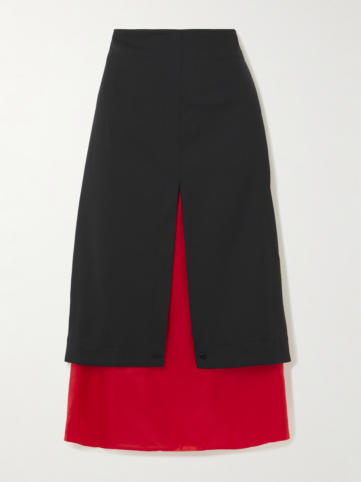 Róhe - Layered Wool And Chiffon Midi