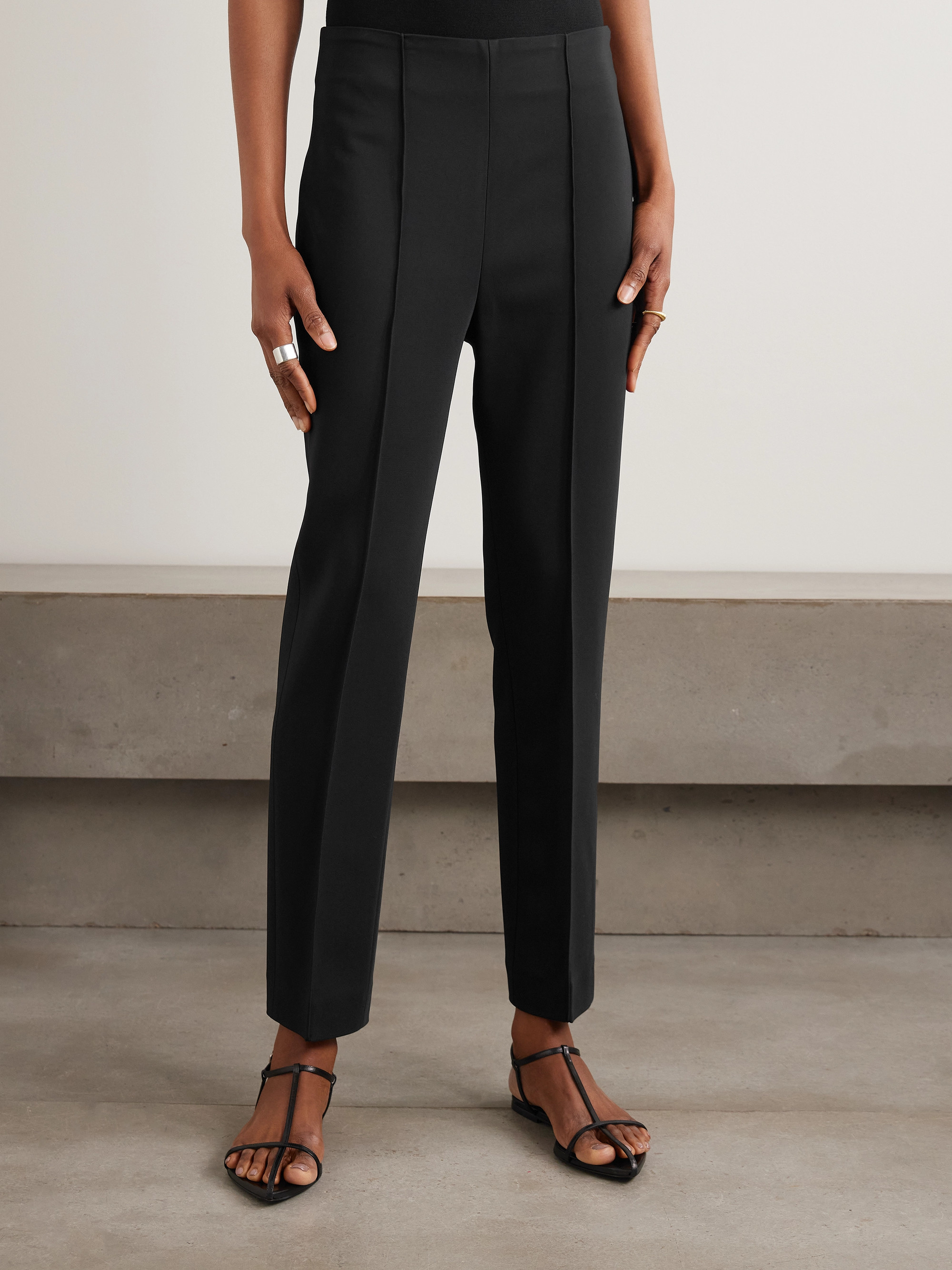Róhe - Pintucked grain de poudre skinny pants | Plush