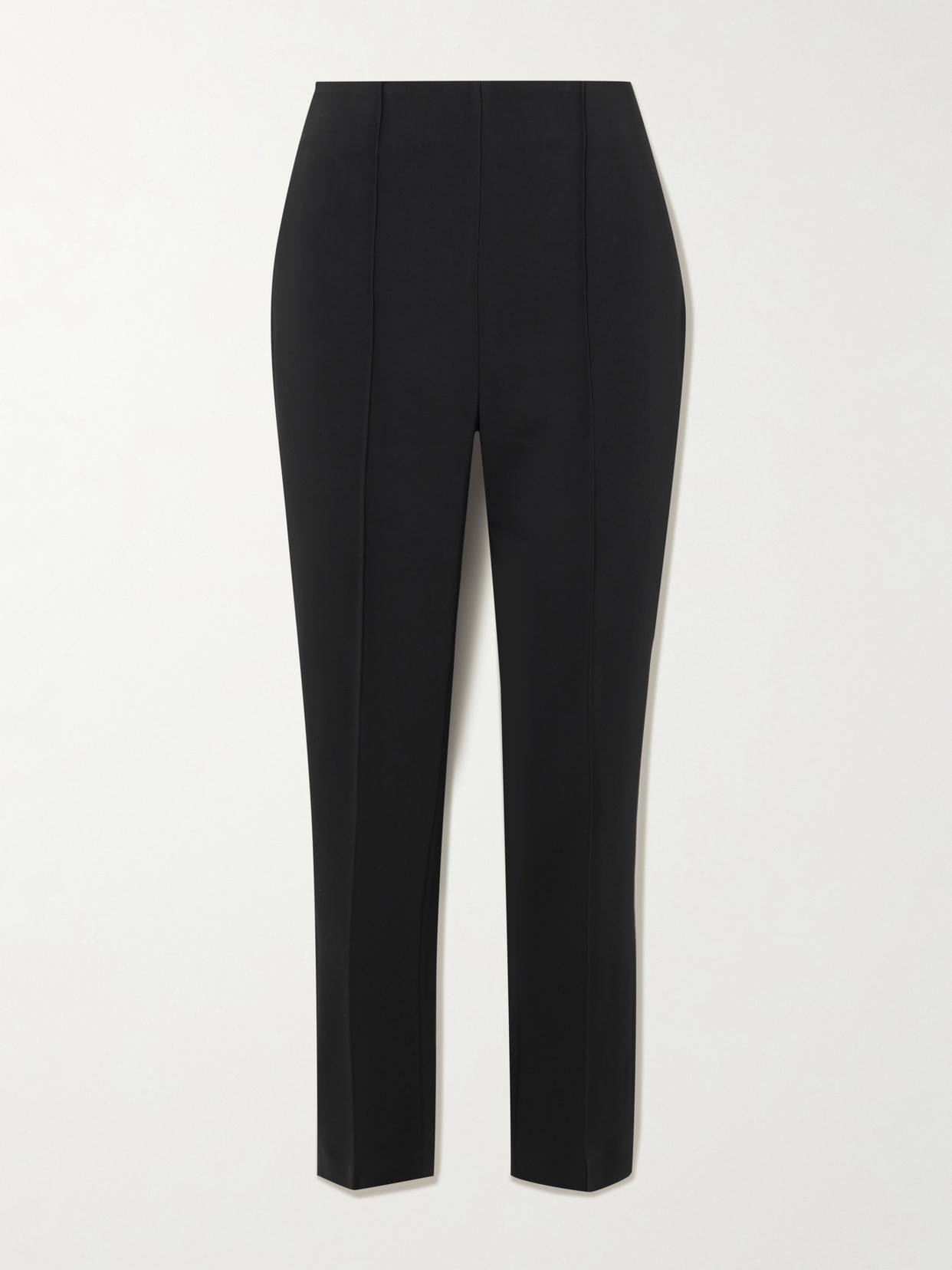 Rohe Pintucked Grain De Poudre Skinny Pants In Black