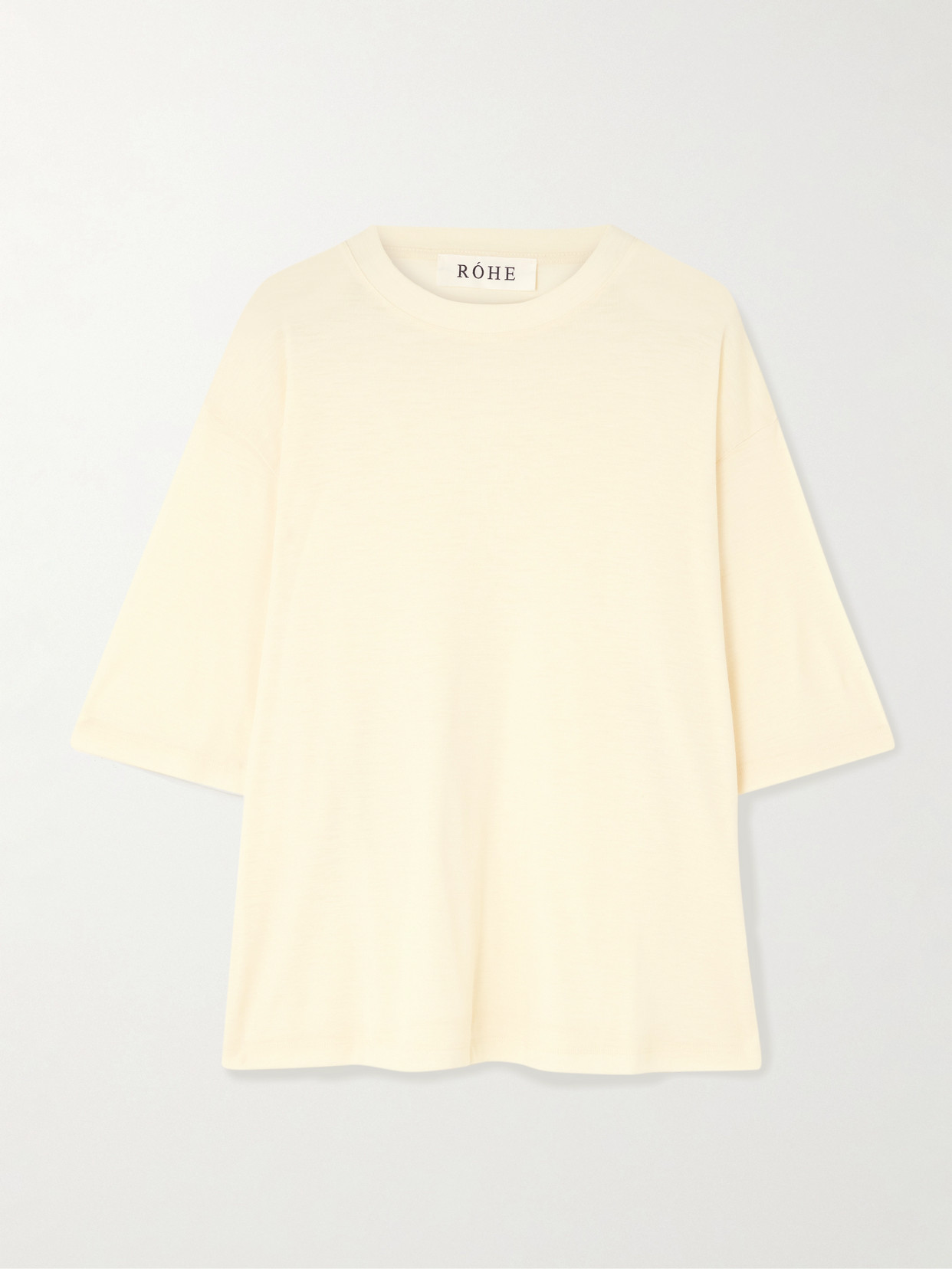 Rohe Oversized Wool-jersey T-shirt In Yellow