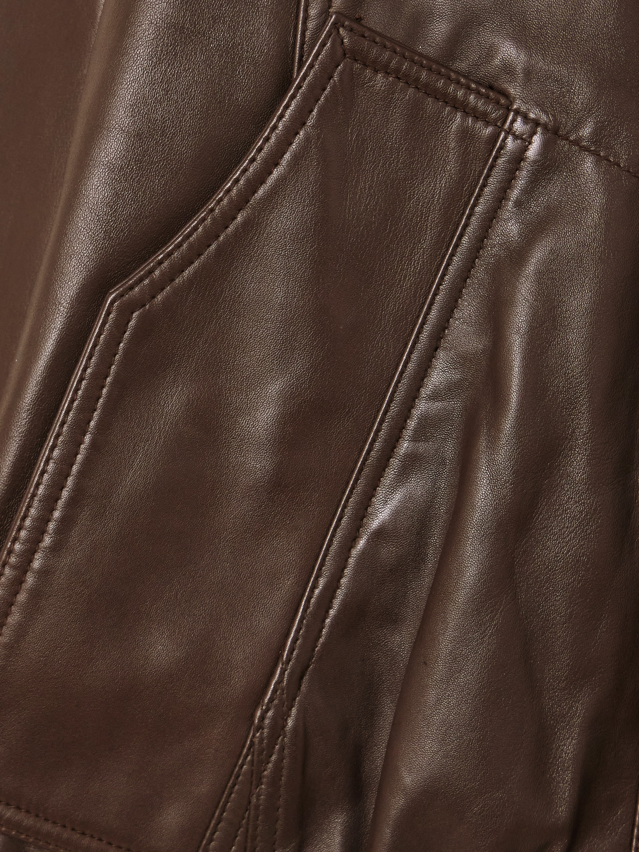Rohe Leather Jacket In Brown
