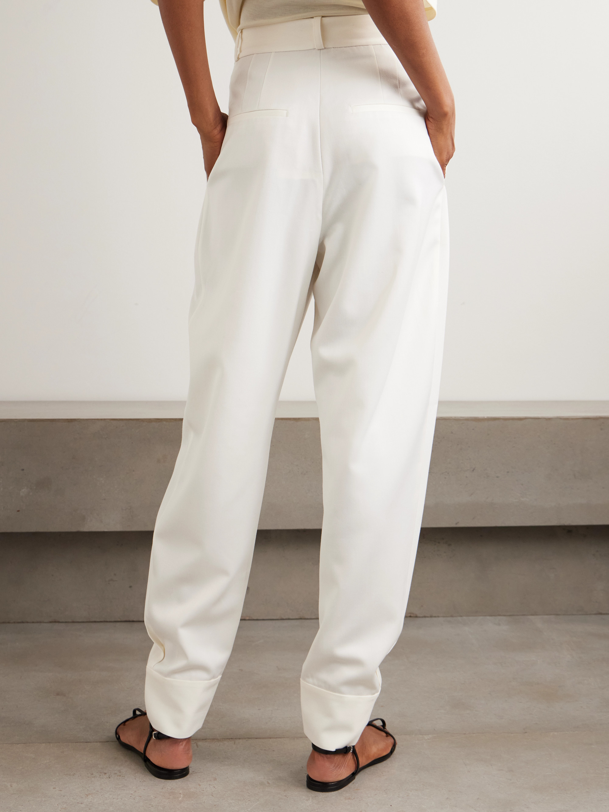 Róhe Wool-blend twill wide-leg pants