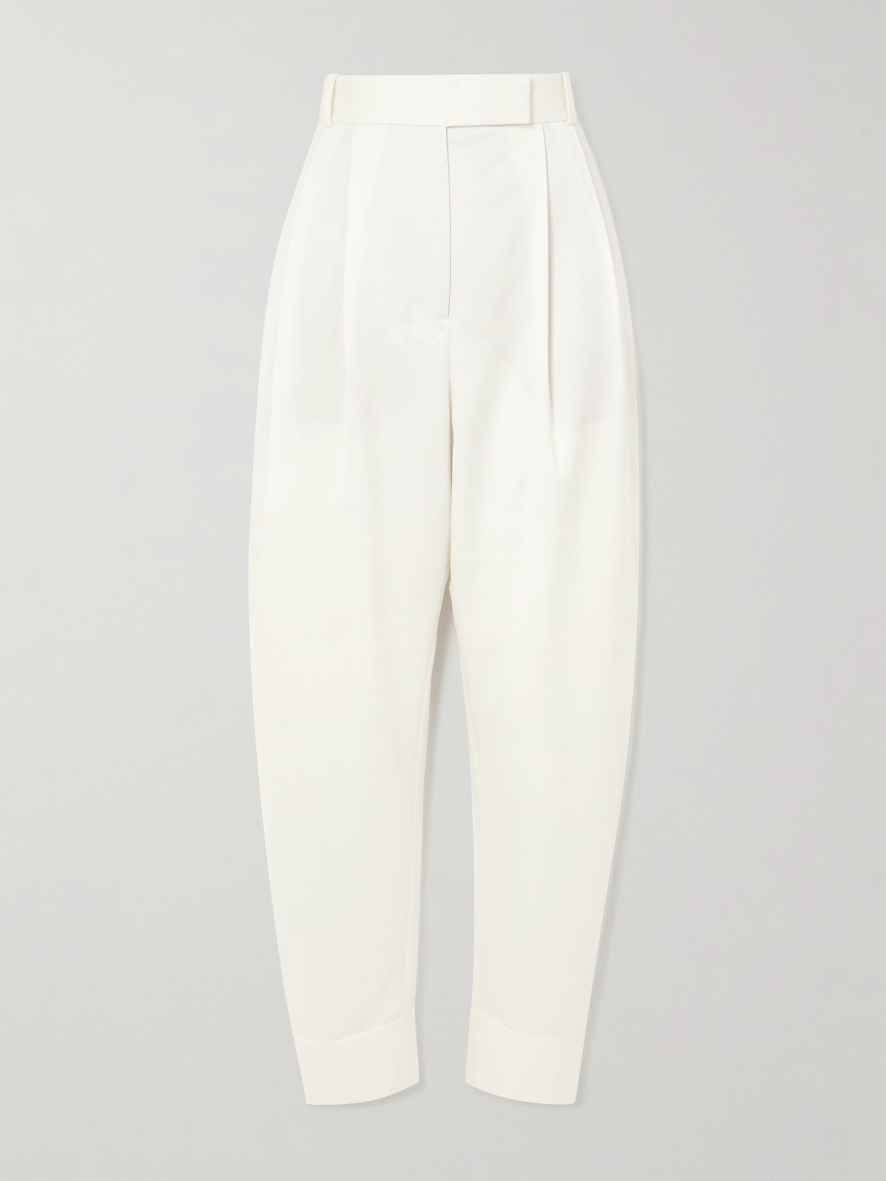 Rohe Wool-blend Twill Wide-leg Pants In White