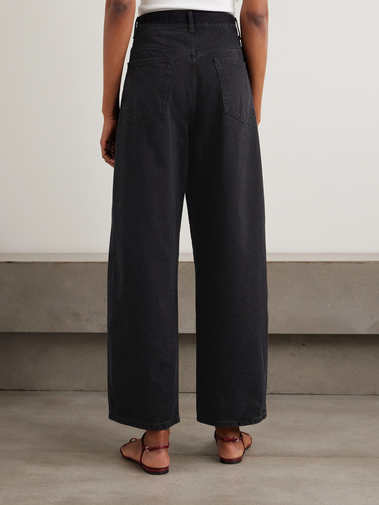 Rohe High-rise Wide-leg Jeans In Black