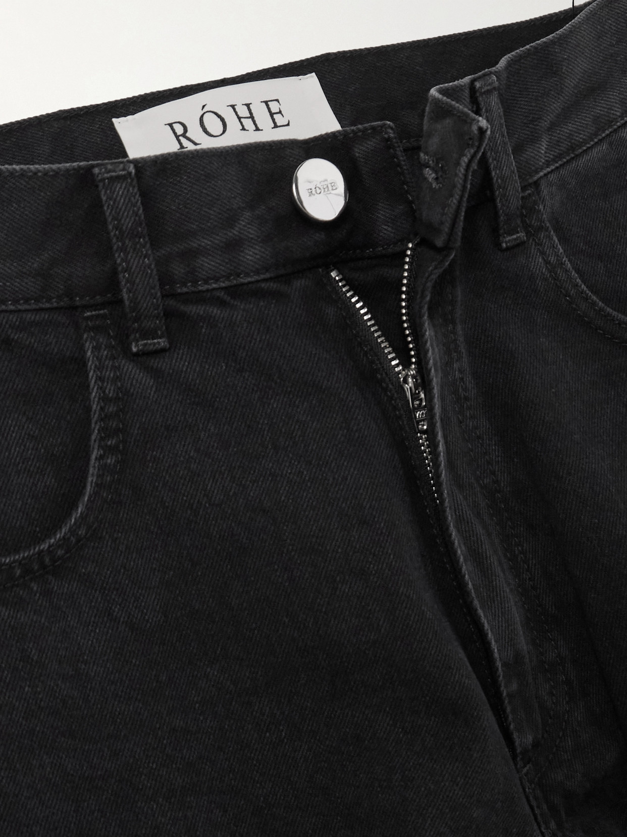 Rohe High-rise Wide-leg Jeans In Black
