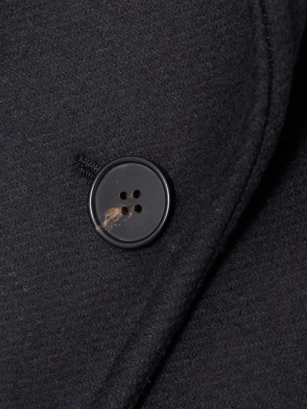 Rohe Ezra Double-breasted Plush-trimmed Wool-blend Coat In Blue