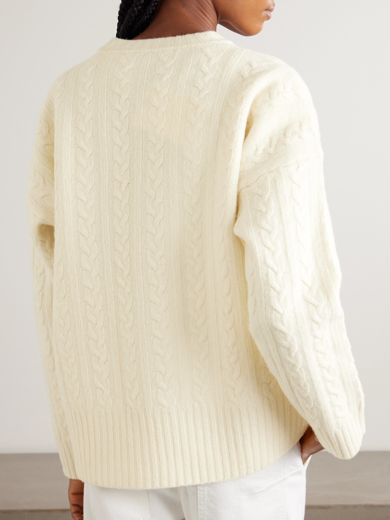 Rohe Cable-knit Wool Sweater In Yellow