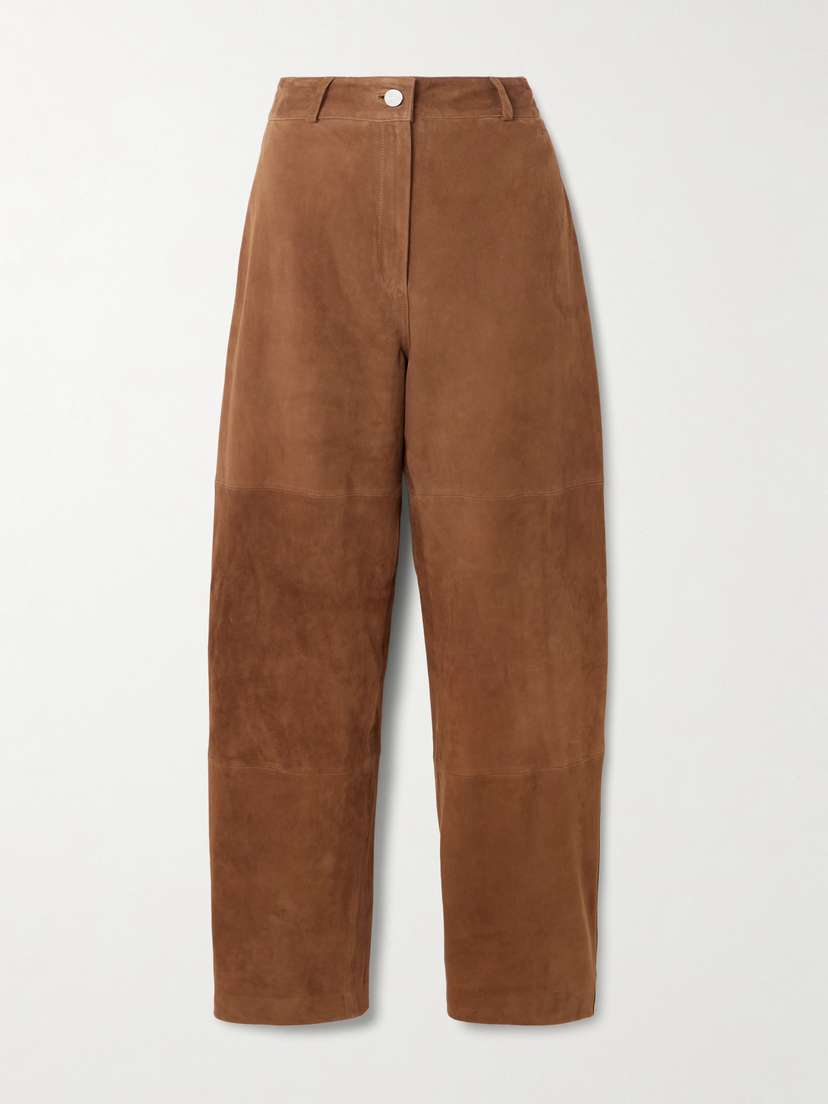 RÓHE Paneled Suede Wide-leg Pants