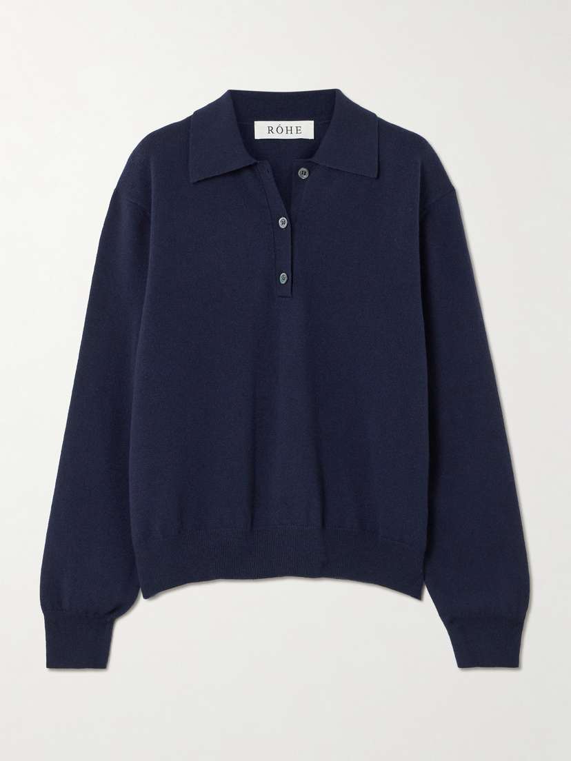 RÓHE Merino Wool And Cashmere-blend Polo Sweater