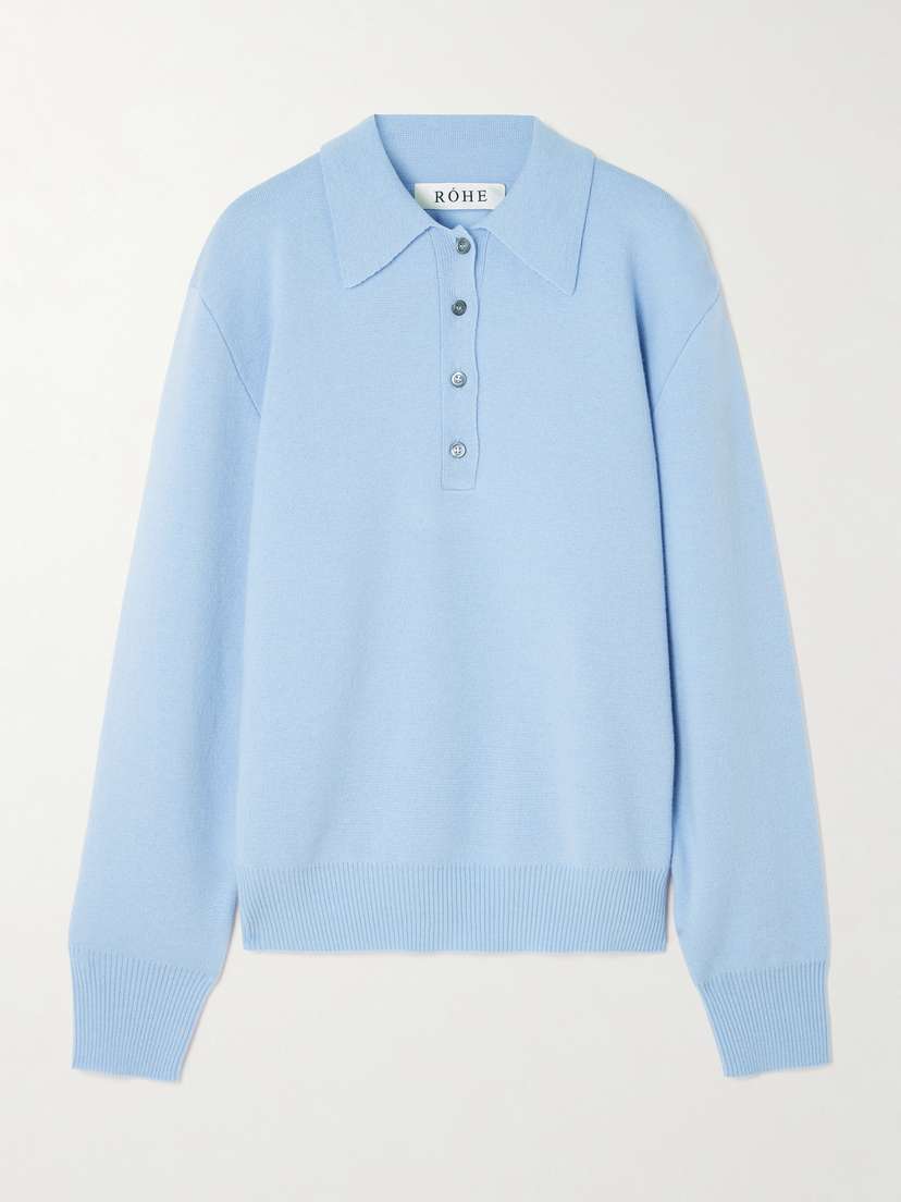RÓHE Wool And Cashmere-blend Polo Shirt