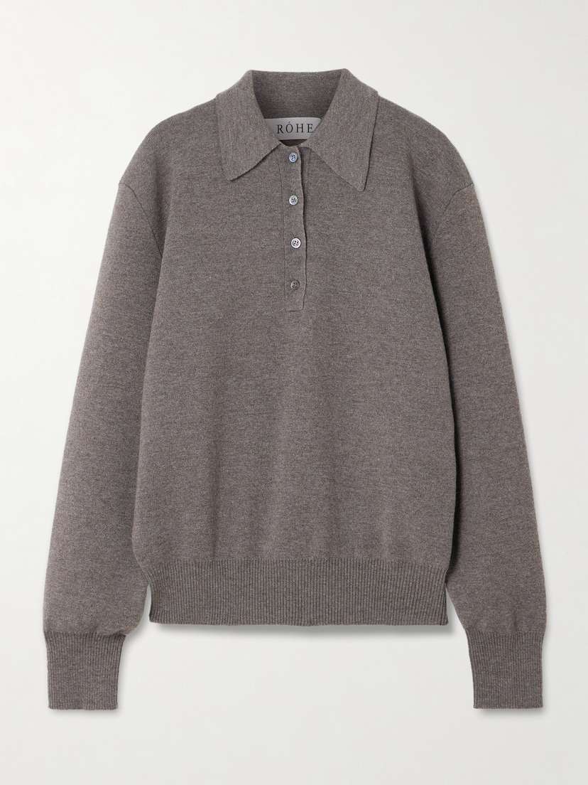 RÓHE Wool And Cashmere-blend Polo Shirt
